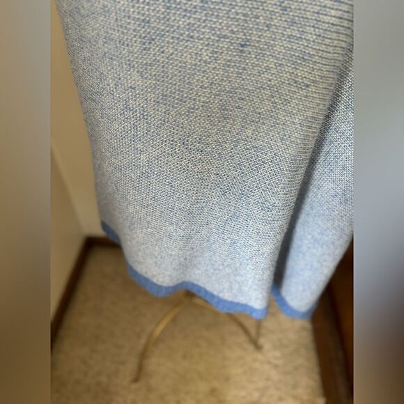 Talbots blue knit wrap M/L 41% cotton - Picture 5 of 7